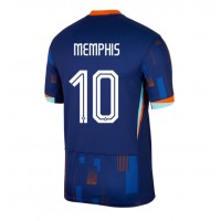 Camiseta Países Bajos Memphis Depay #10 Visitante Equipación Eurocopa 2024 manga corta